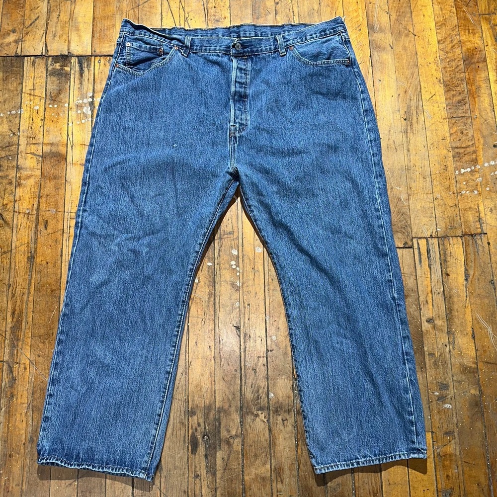 Levi's Jeans Mens 46x30 Blue Denim Wide Leg Medium Wash Pocket Red Tab Preppy